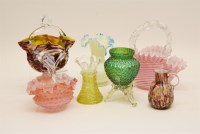 Lot 342 - A collection of decorative late 19th/early 20th century glassware