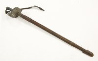 Lot 408 - A WW1 'GR1' officer's sword in leather scabbard