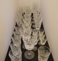 Lot 255 - A suite of cut glassware: comprising glasses of different sizes