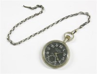 Lot 51 - A military nickel plated pocket watch