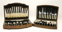 Lot 362 - A mahogany cased canteen of cutlery