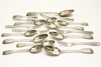 Lot 91 - A part canteen of Victorian silver
