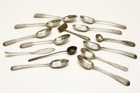 Lot 86 - A small quantity of Georgian and later teaspoons