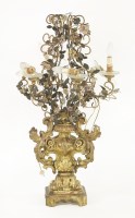 Lot 419 - An Italian giltwood table lamp