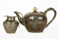 Lot 159 - A Victorian bullet shaped silver Bachelor's teapot