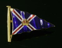 Lot 189 - An early 20th century gold and enamel burgee for the Royal Motor Yacht club