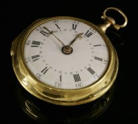 Lot 399 - A 22ct gold English pair cased key wound pocket watch