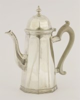 Lot 554 - A late Victorian silver coffee pot
