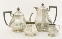 Lot 502 - A George V four-piece silver tea service