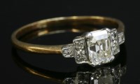 Lot 179 - An Art Deco single stone diamond ring