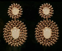 Lot 327 - A pair of rose gold