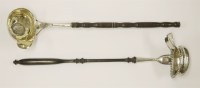 Lot 553 - Two silver toddy ladles