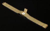 Lot 203 - A French 18ct gold mechanical cocktail bracelet watch