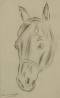 Lot 167 - Dame Laura Knight RA RWS (1877-1970)
HEAD OF A HORSE
Signed l.l.