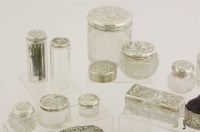 Lot 584 - A collection of ten silver dressing table items