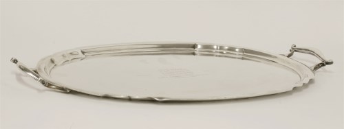 Lot 510 - A George V two-handled silver tray