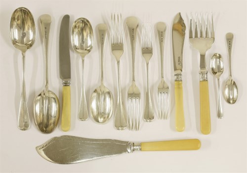 Lot 494 - A canteen of George IV silver cutlery