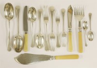 Lot 494 - A canteen of George IV silver cutlery