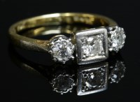 Lot 292 - A three stone diamond ring
