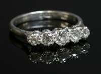 Lot 162 - A five stone graduated diamond ring