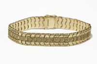 Lot 51 - A gold flat link bracelet