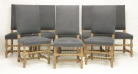 Lot 439A - A set of eight oak single dining chairs