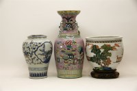 Lot 335 - A Chinese famille rose vase