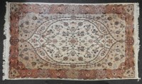 Lot 582 - An Isfahani style carpet in wool with silk