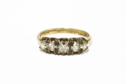 Lot 16 - A gold five stone graduated diamond ring
