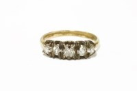 Lot 16 - A gold five stone graduated diamond ring