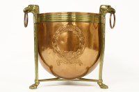 Lot 251 - A copper and brass mounted bucket