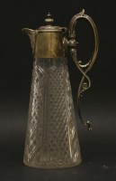 Lot 373A - A Victorian silver plated claret jug