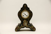 Lot 230 - A 19th century French ebonised and boullework mantel clock