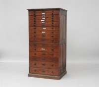 Lot 585 - An early 20th century pine collector's cabinet