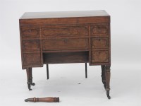 Lot 442 - A late George III mahogany and ebony strung washstand