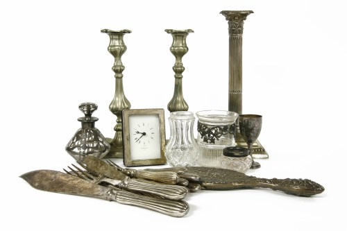 Lot 74 - A silver candlestick