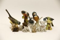 Lot 79 - A collection of five porcelain birds