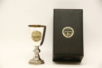 Lot 162 - An Isle of Man Millennium silver goblet for Tynwald 1979