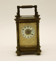 Lot 170 - A French brass carriage clock