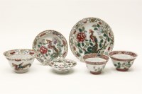 Lot 208 - Chinese famille rose cups and saucers
