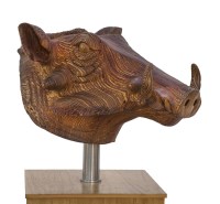 Lot 412 - Bill Prickett (contemporary) 
WARTHOG HEAD
Laminated beech