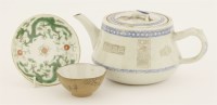 Lot 408 - A Chinese blue and white teapot and cover