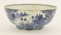 Lot 434 - A Chinese blue and white punch bowl