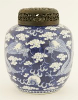Lot 43 - A Chinese blue and white ginger jar