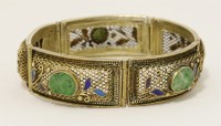 Lot 154 - A Chinese silver gilt hinged bracelet