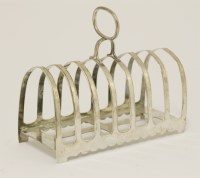 Lot 440 - A Chinese silver toast rack