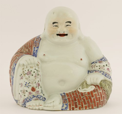 Lot 106 - A Chinese famille rose Budai