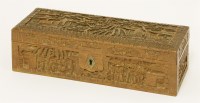 Lot 442 - A Chinese Canton wooden hinged box and cover