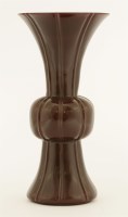 Lot 212 - A Chinese monochrome Peking glass vase