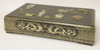 Lot 493 - A Chinese lacquered box and cover